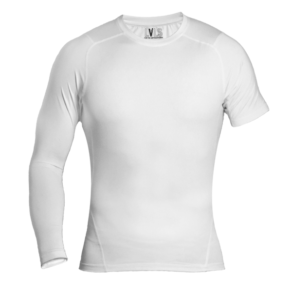 White compression sales shirt short sleeve